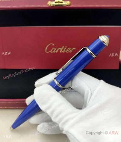 Replica Cartier Diabolo Blue Resin Ballpoint Best Gift